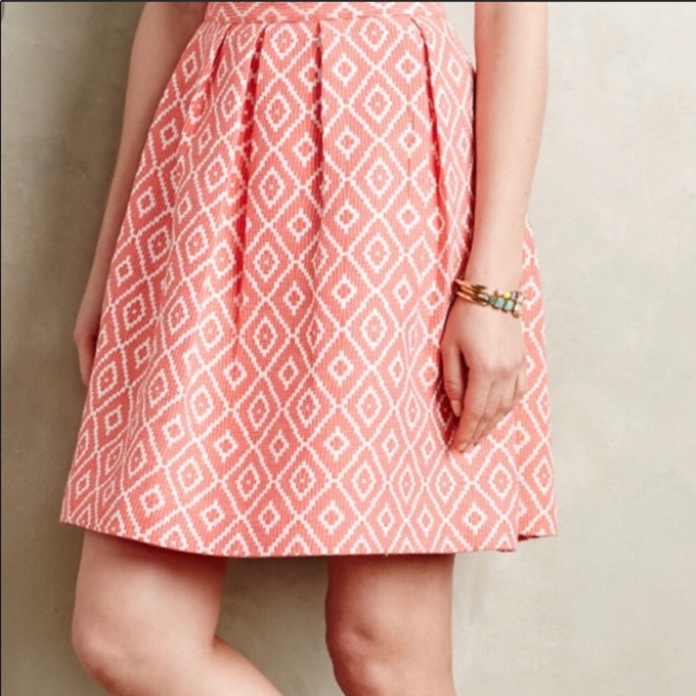 Hutch Fit and Flare Retro Ikat Skirt with Pockets